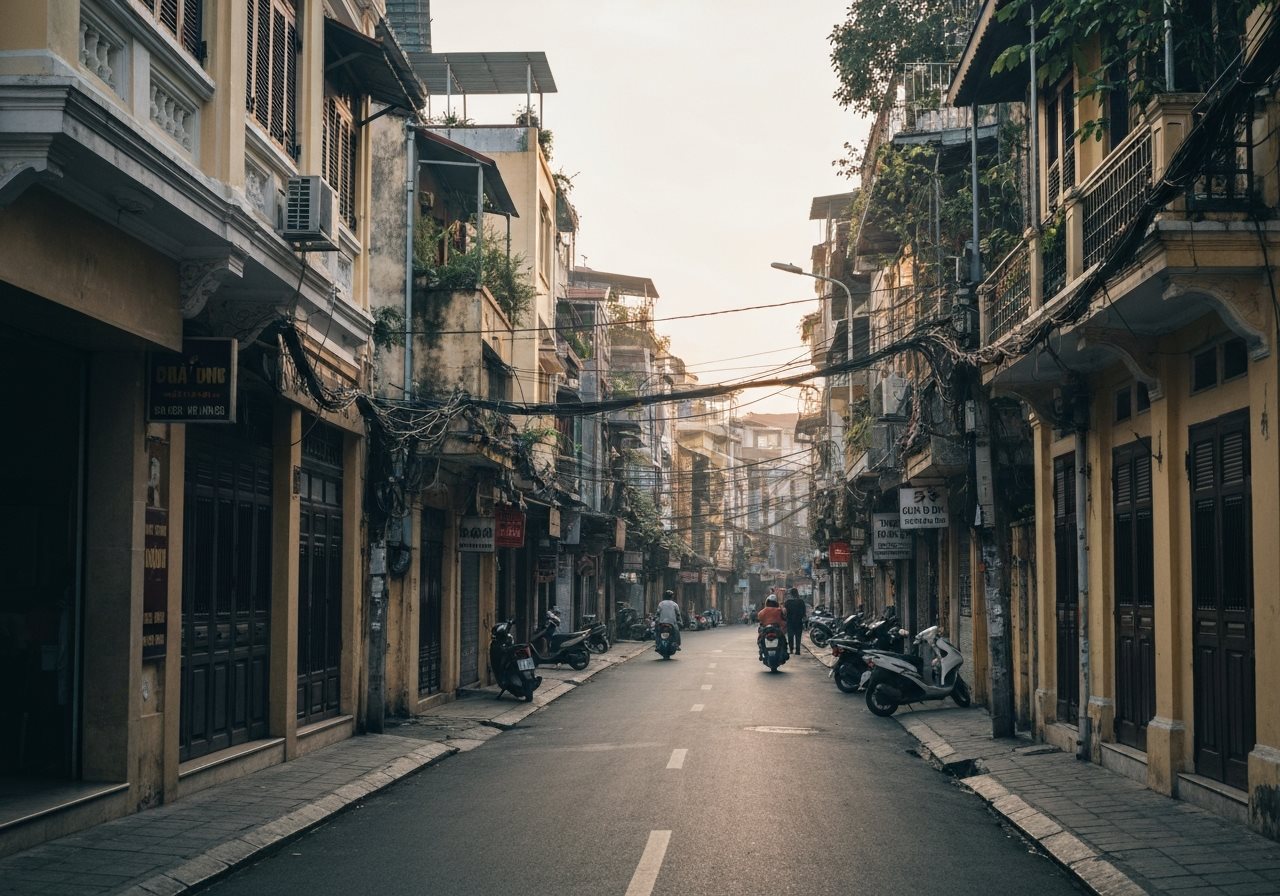 Hanoi old quarter scene