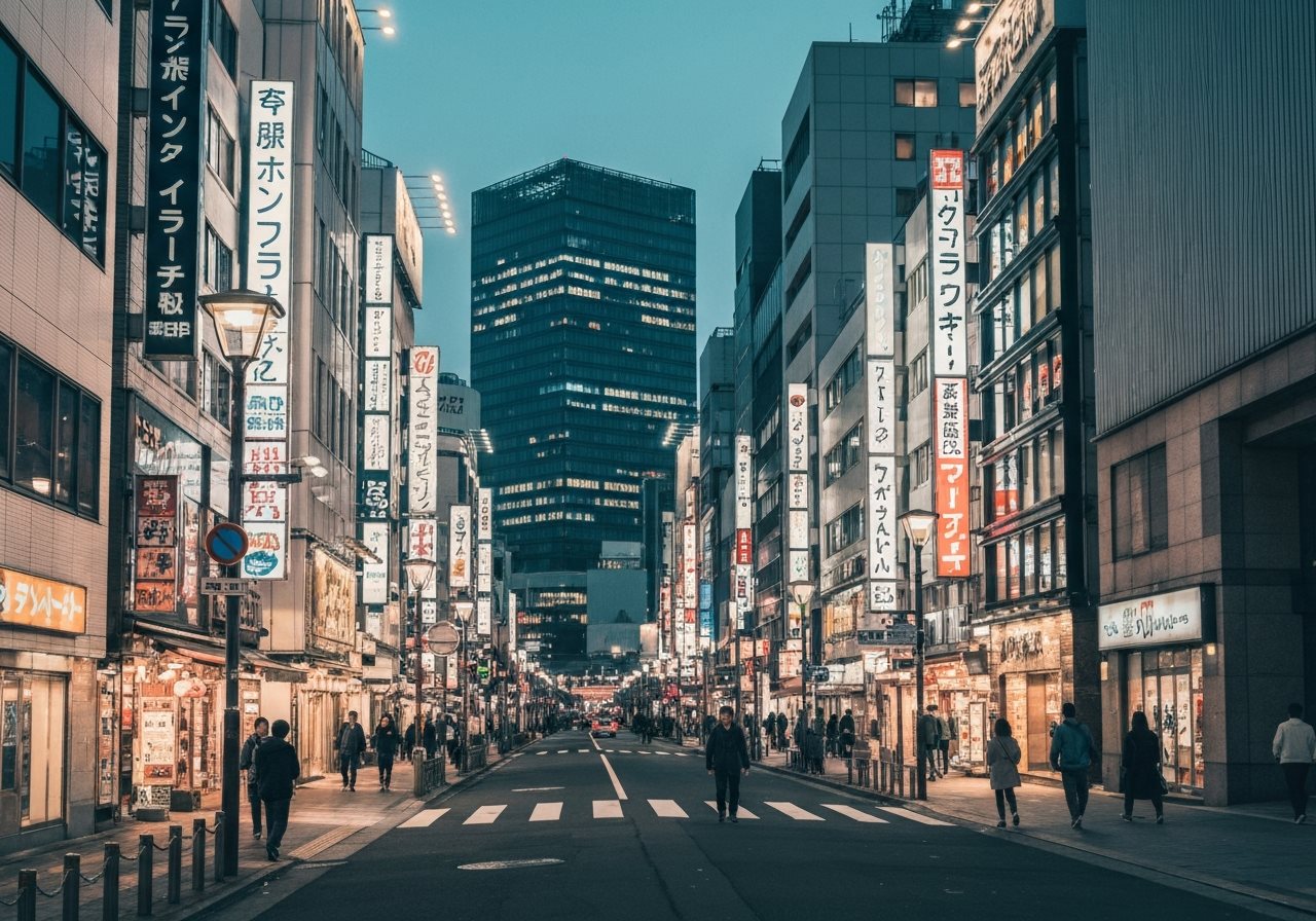 Japan — Tokyo neon street at night